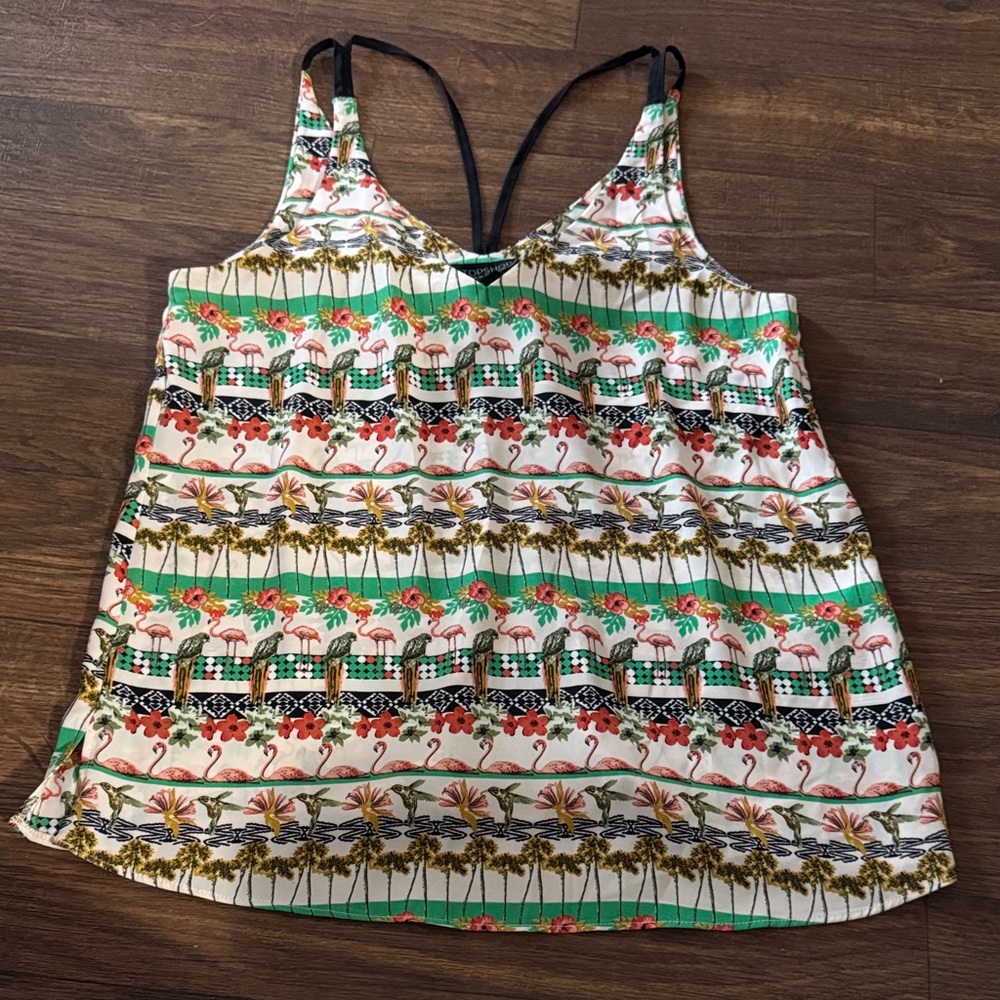 Topshop Tropical Print Top